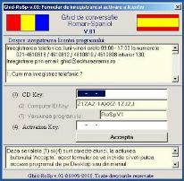 Ghid de conversatie Roman Spaniol: RoSpV1: Formularul de inregistrare si activare a licentei